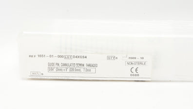 DePuy 1651-01-000 Guide Pin Cannulated Screw, Threaded - Box of 6